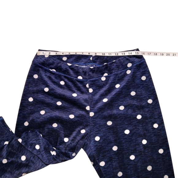 Cuddl Duds Blue and White Polka Dot Pajama Pants - Picture 4 of 5